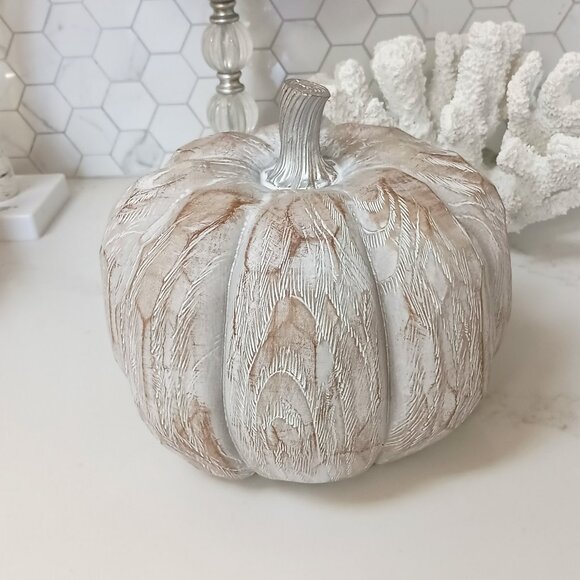 NEW! DISTRESSED BOHO FARMHOUSE PUMPKIN DECOR - Picture 4 of 4